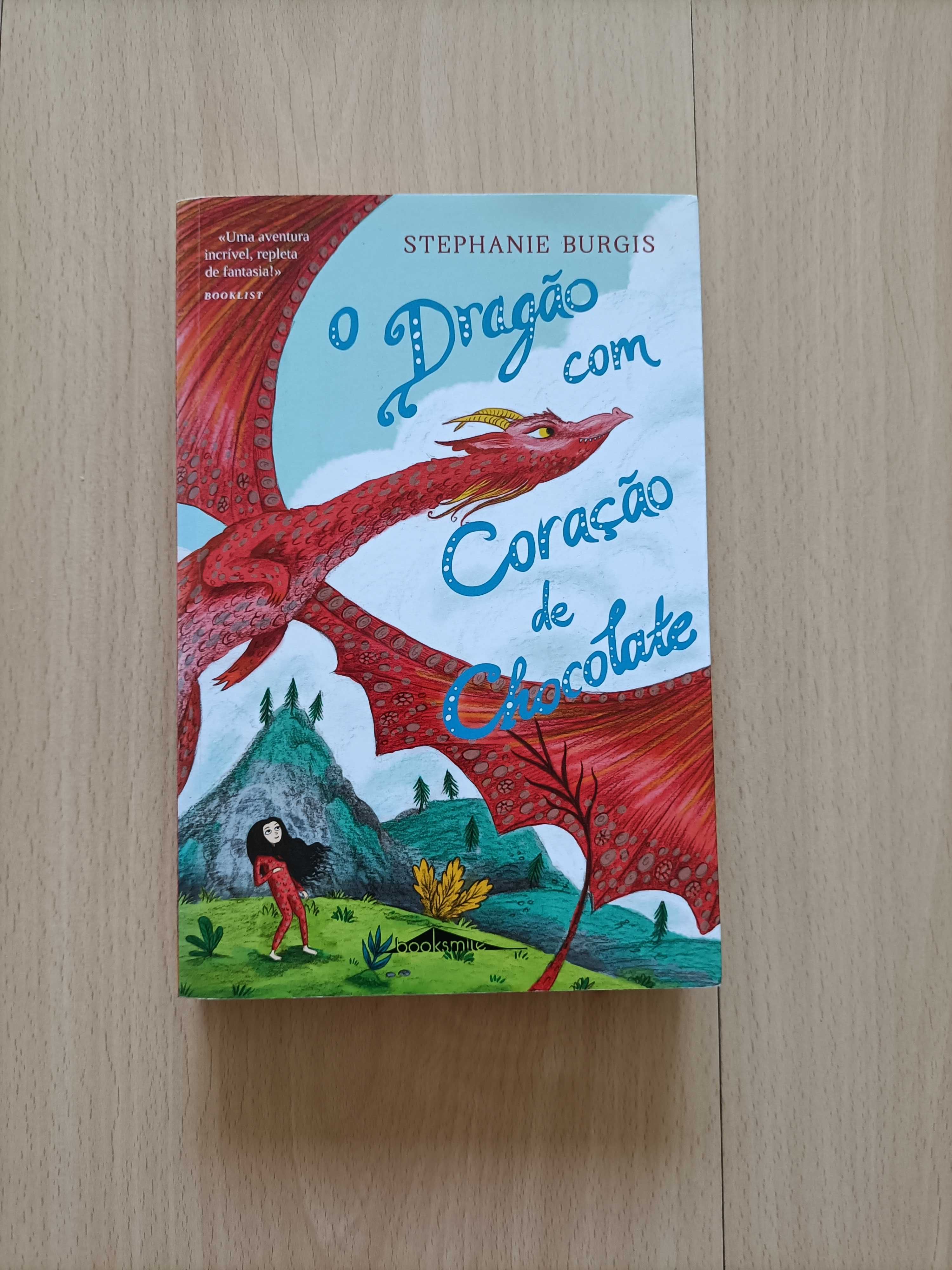 Livro-o dragão com coração de chocolate