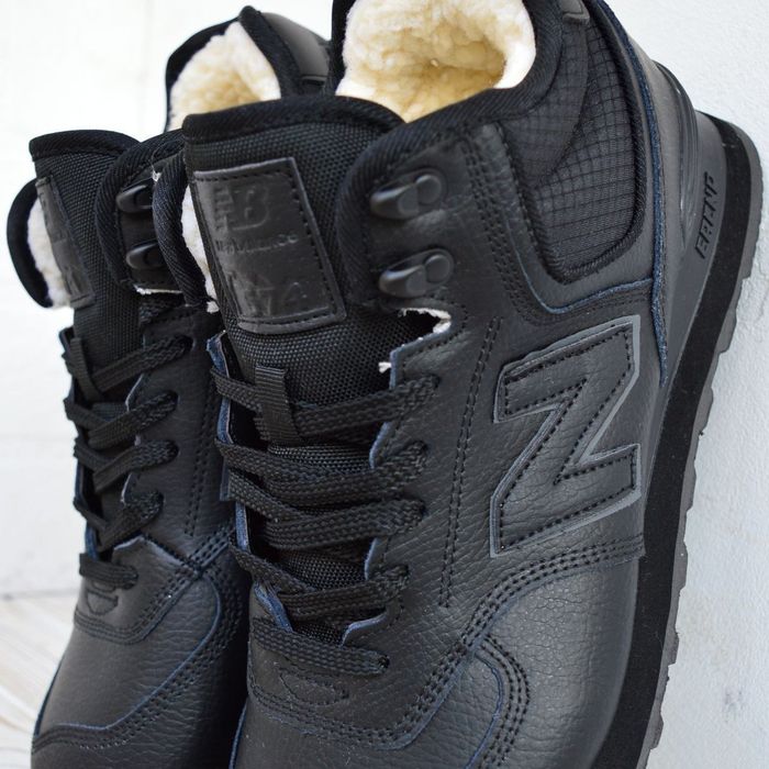 New Balance 574 кросівки Жіночі шкіряні зимові з хутром сапоги