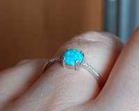 Nowy pierścionek srebrny s926 z opal azul (19)