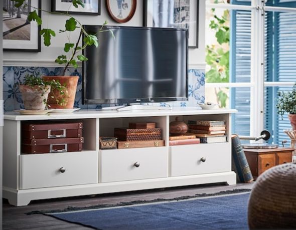 Szafka biała RTV Ikea Liatorp jak Hemnes