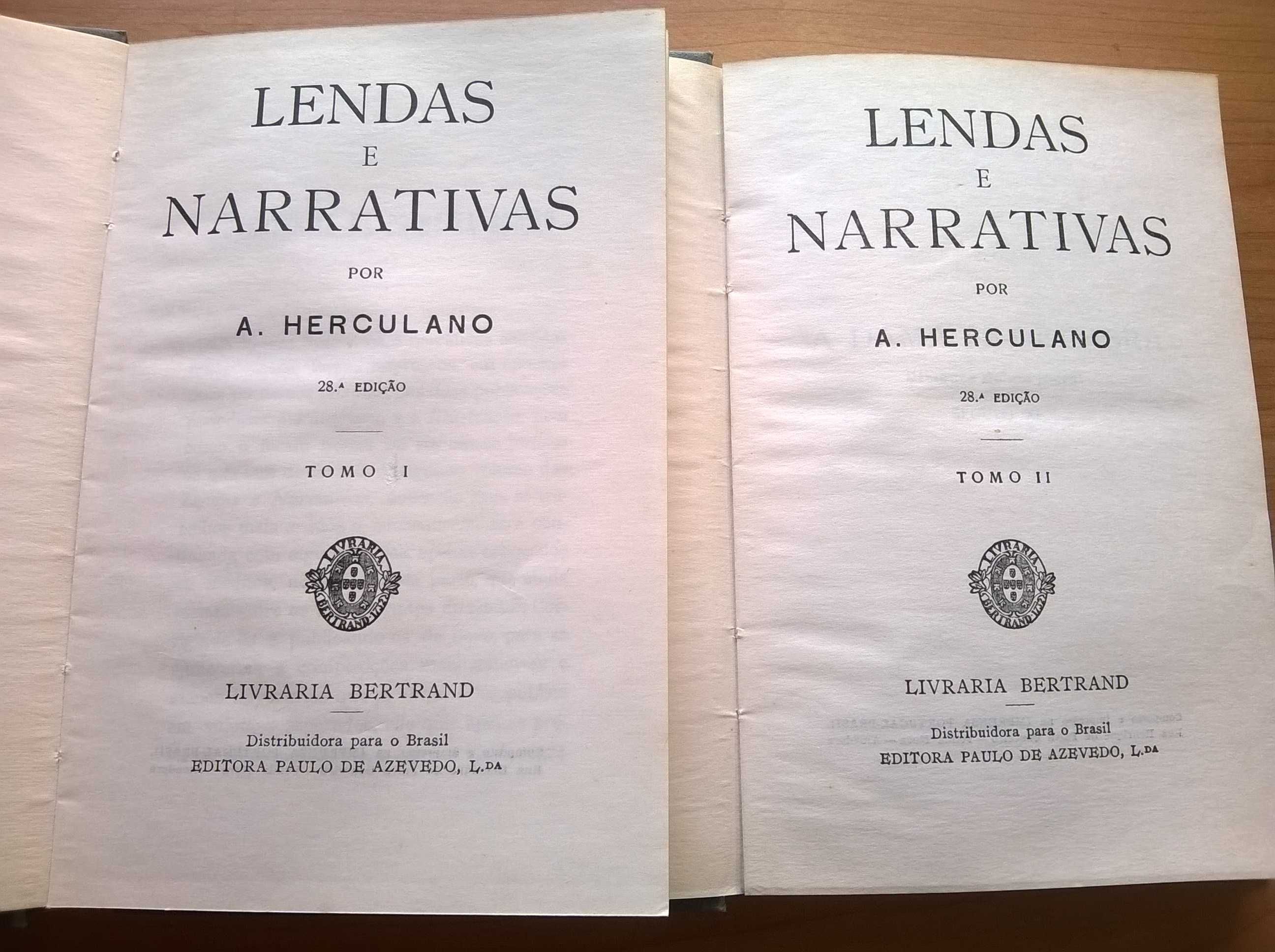 "Lendas e Narrativas" (tomos I e II) - Alexandre Herculano