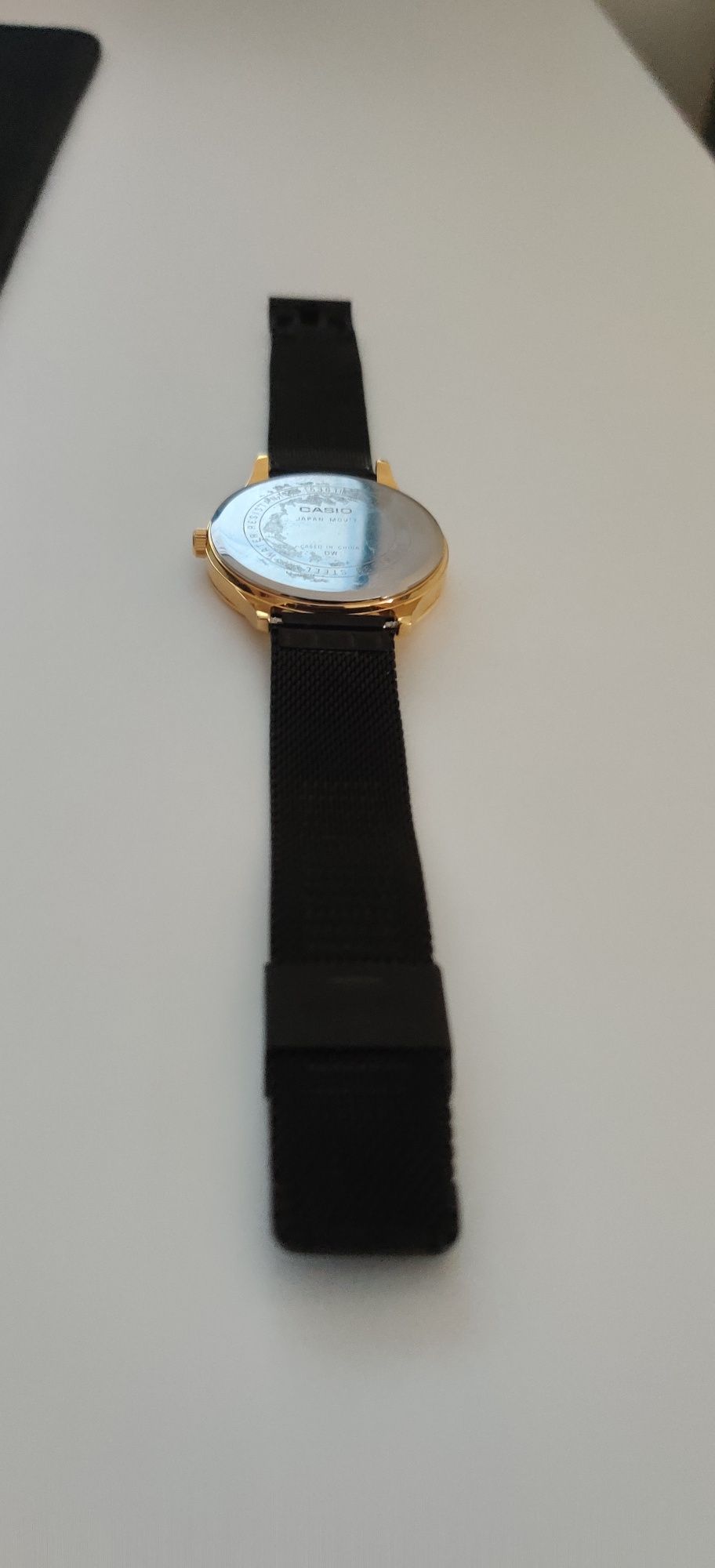 relogio pulso unisexo casio vintage round preto dourado