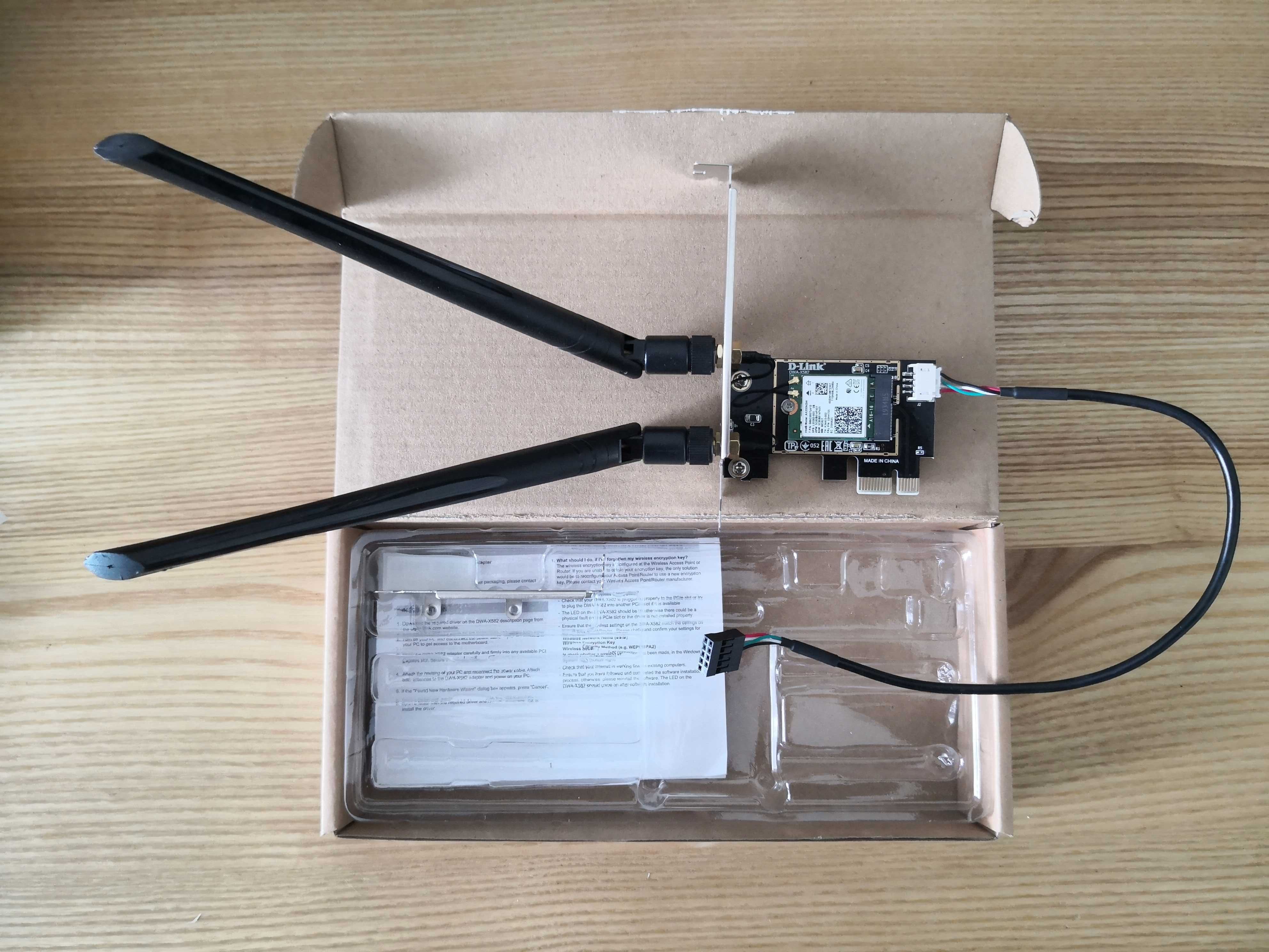 Wi-Fi-адаптер/bluetooth D-Link DWA-X582 AX3000 PCI Express