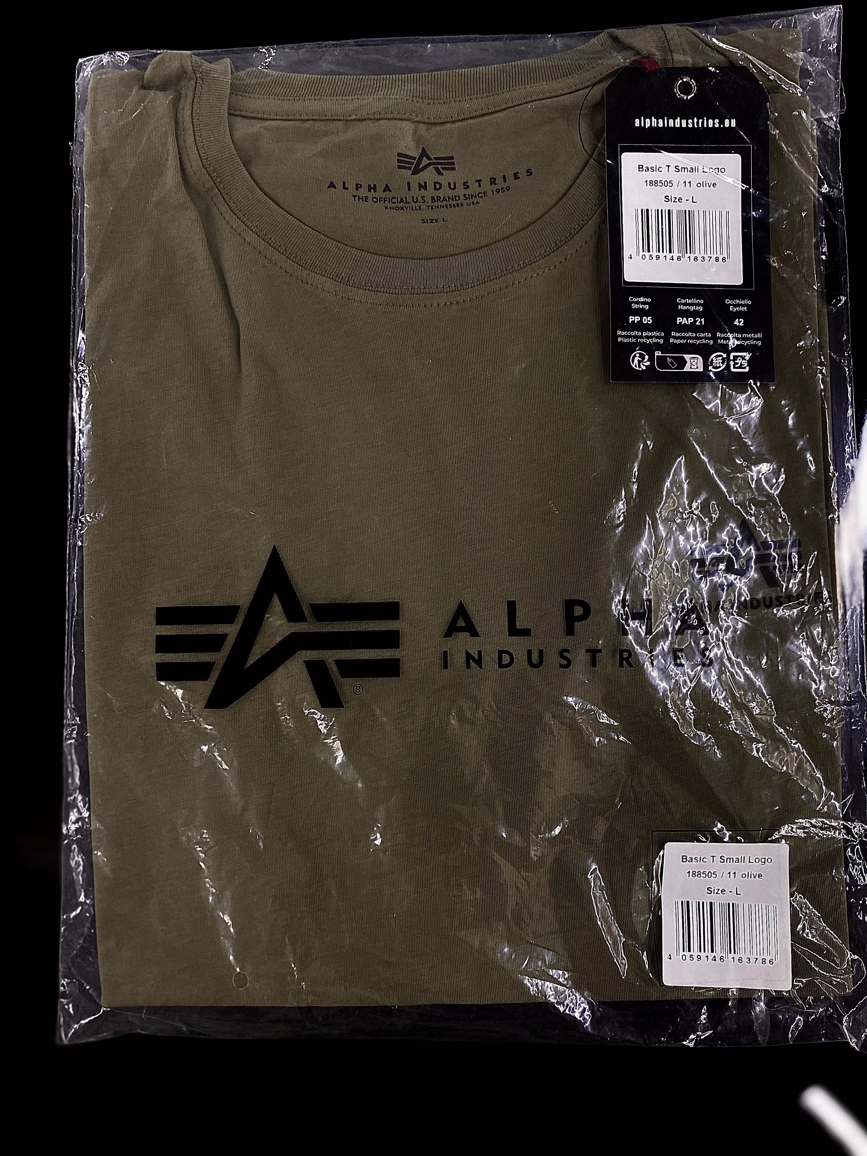 Футболка Alpha Industries оливкова оригінал