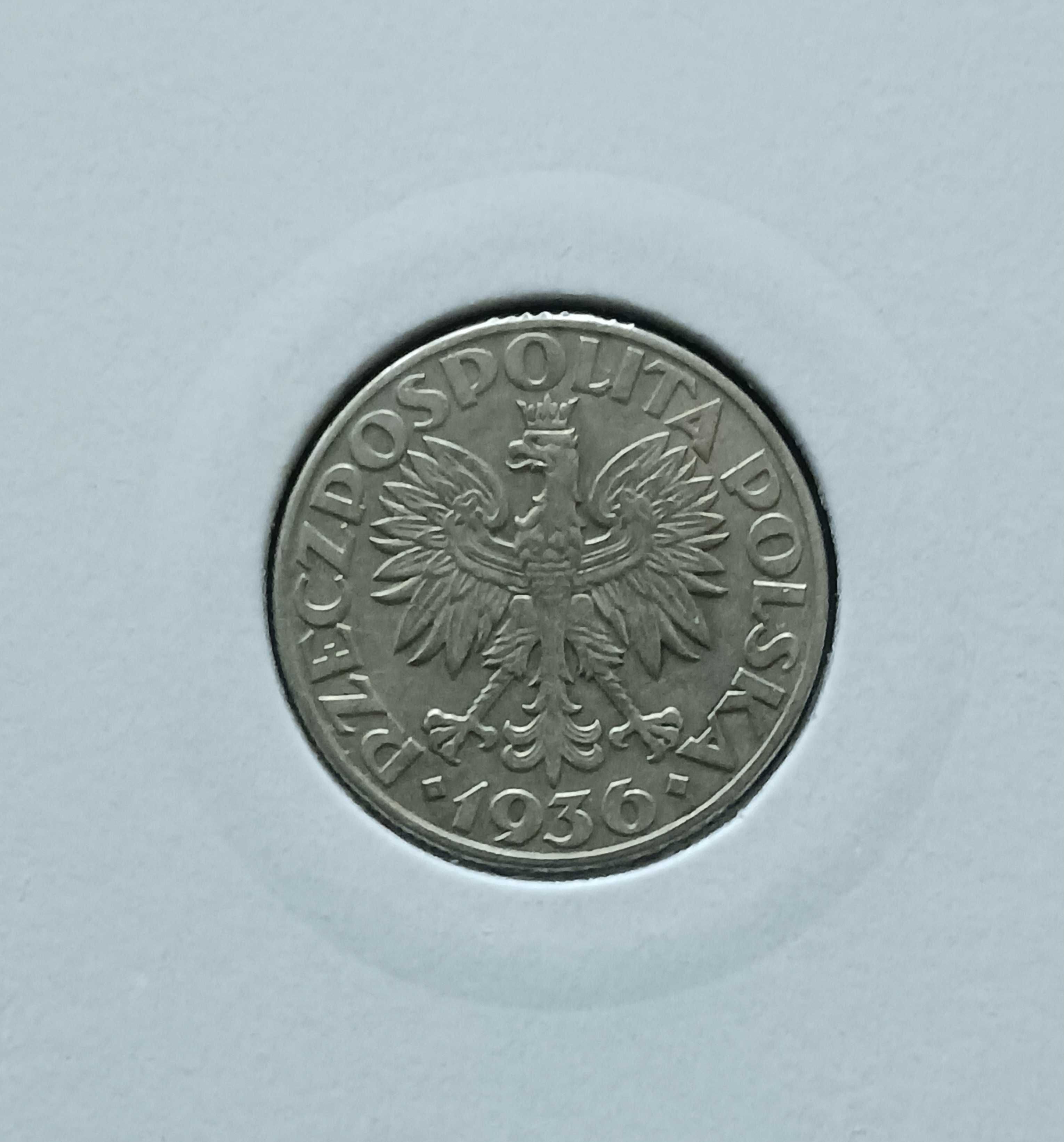 2 zł Żaglowiec - 1936 r. - nr. 5 - Super - srebro