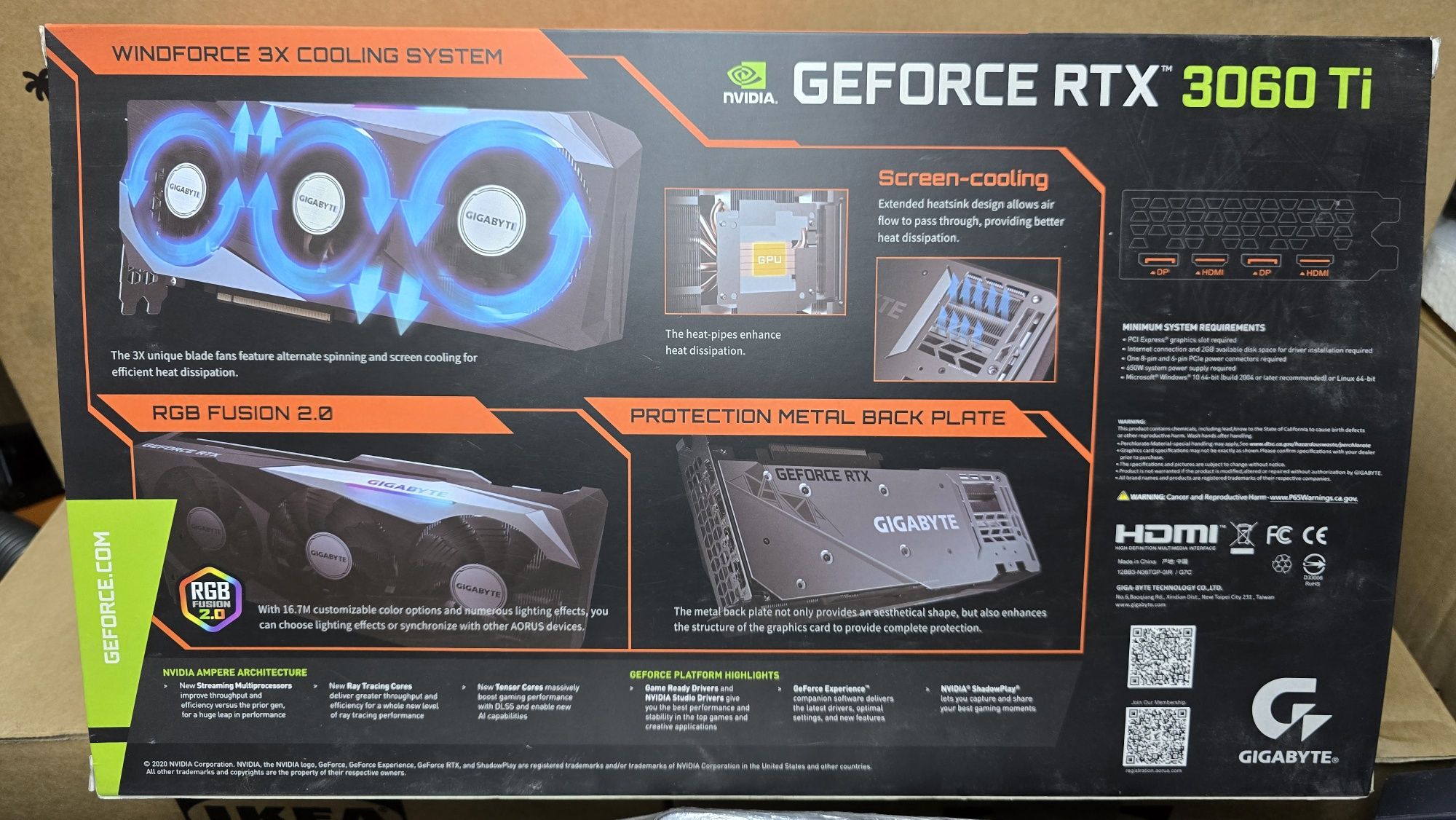 Gigabyte 3060ti Gaming OC Pro 8g