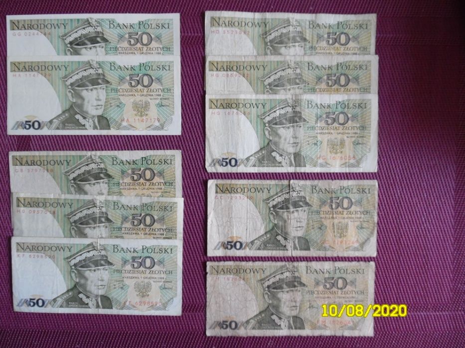 Sprzedam banknoty z okresu PRL