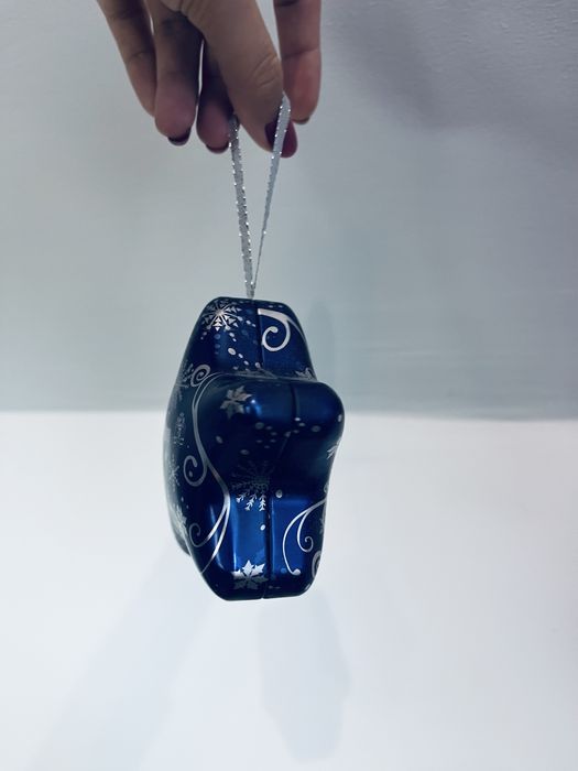 Szkatulka metalowa granatowa gwiazdka