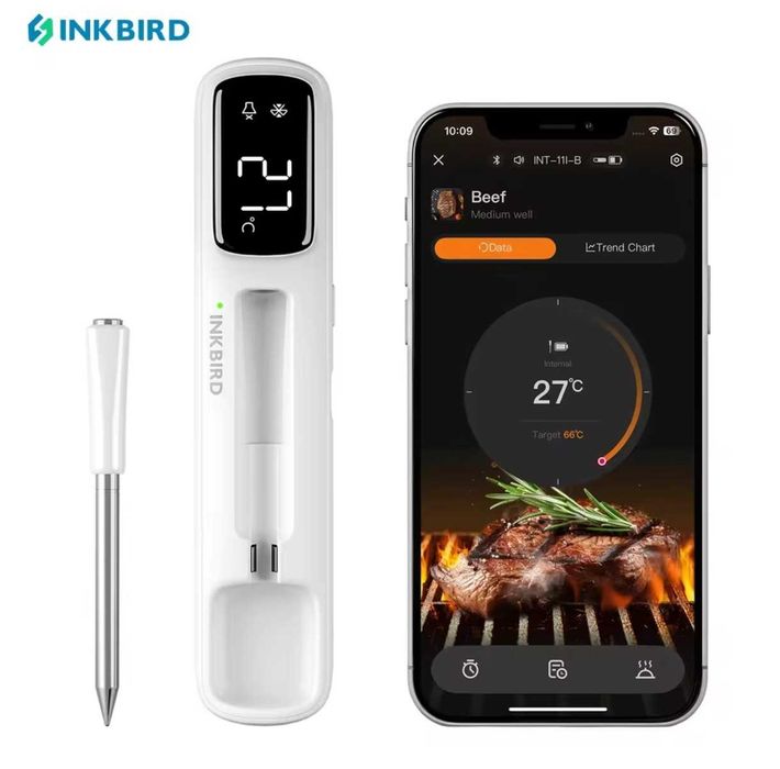 Бездротовий Bluetooth термометр Inkbird INT-11I-B для м'яса, кухонний