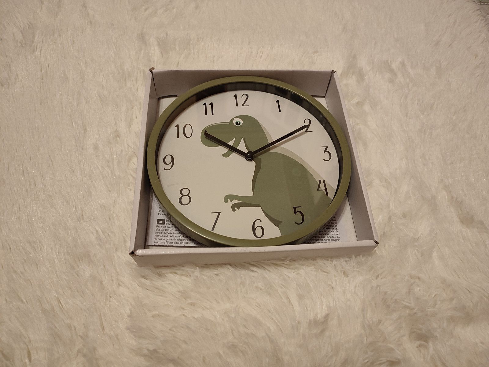 Nowy zegar ścienny dla dziecka 23 cm Dinozaury