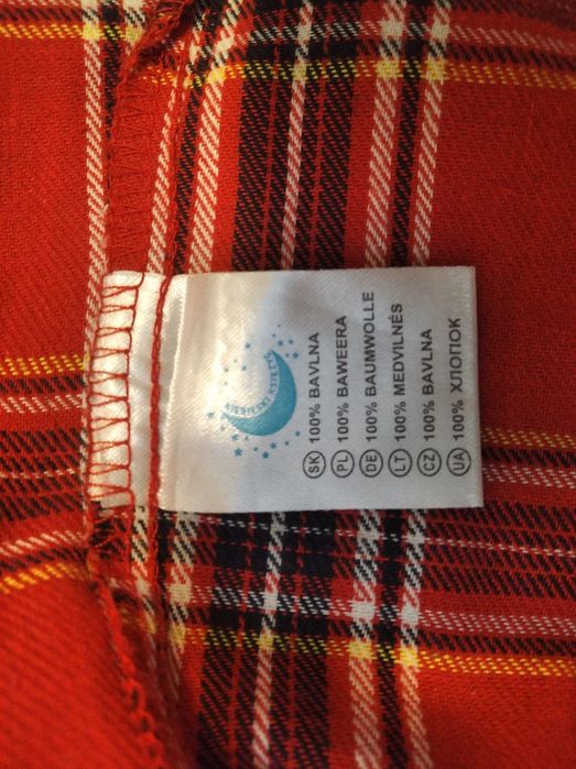Koszula z długim rękawem i kapturem flanelowa 134