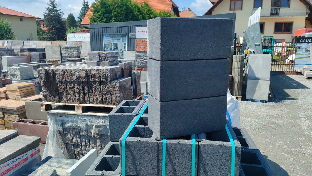 Pustak bloczek donica ogrodzenie 40x20 ogrodzenia pustaki ogrodzeniowe