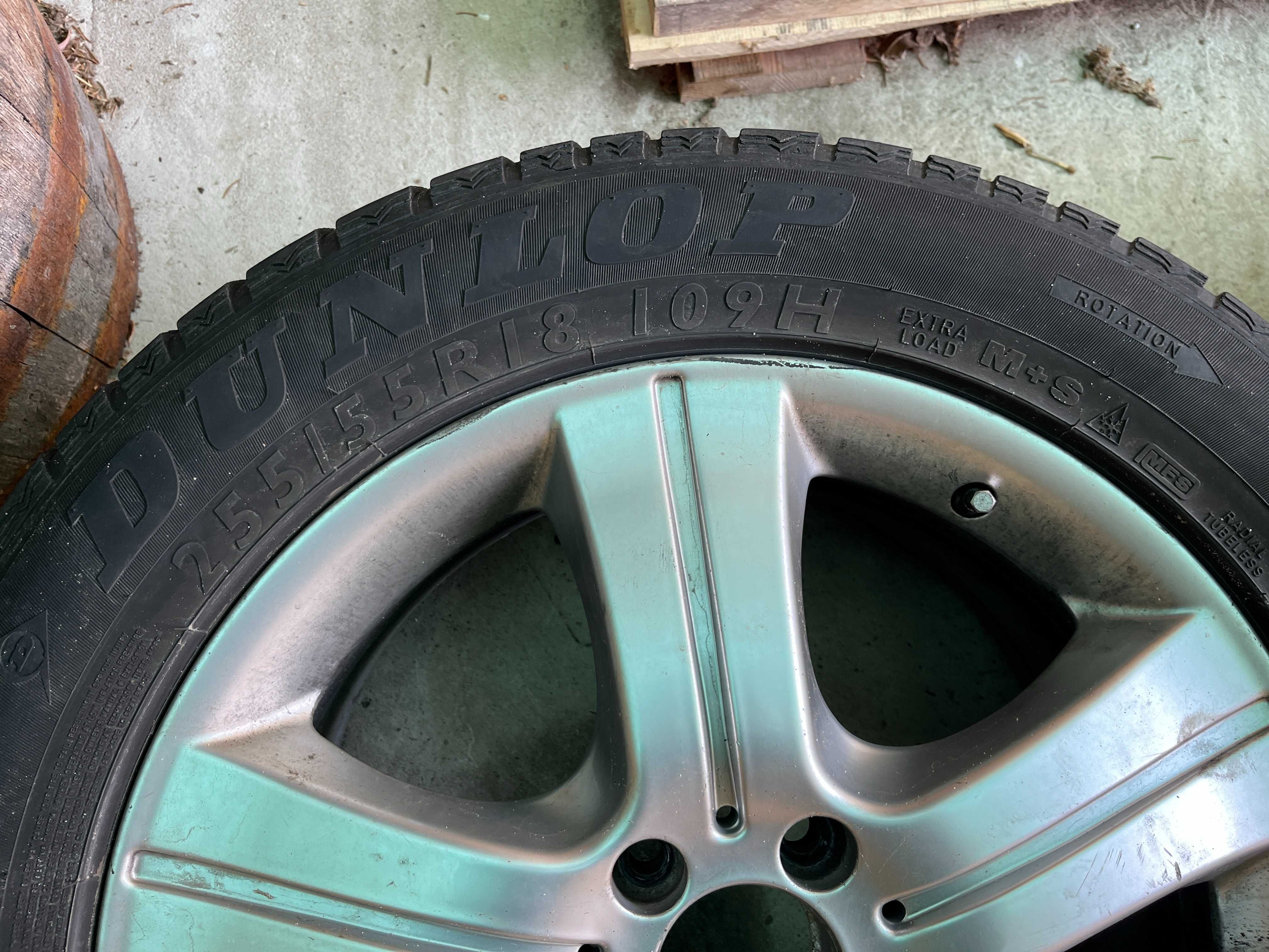 Opony zimowe Dunlop 255/55 + felgi R18 Mercedes