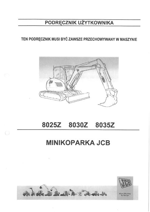 JCB 406, 407, 408, 409 instrukcja obsługi jezyk polski  DTR instrukcja
