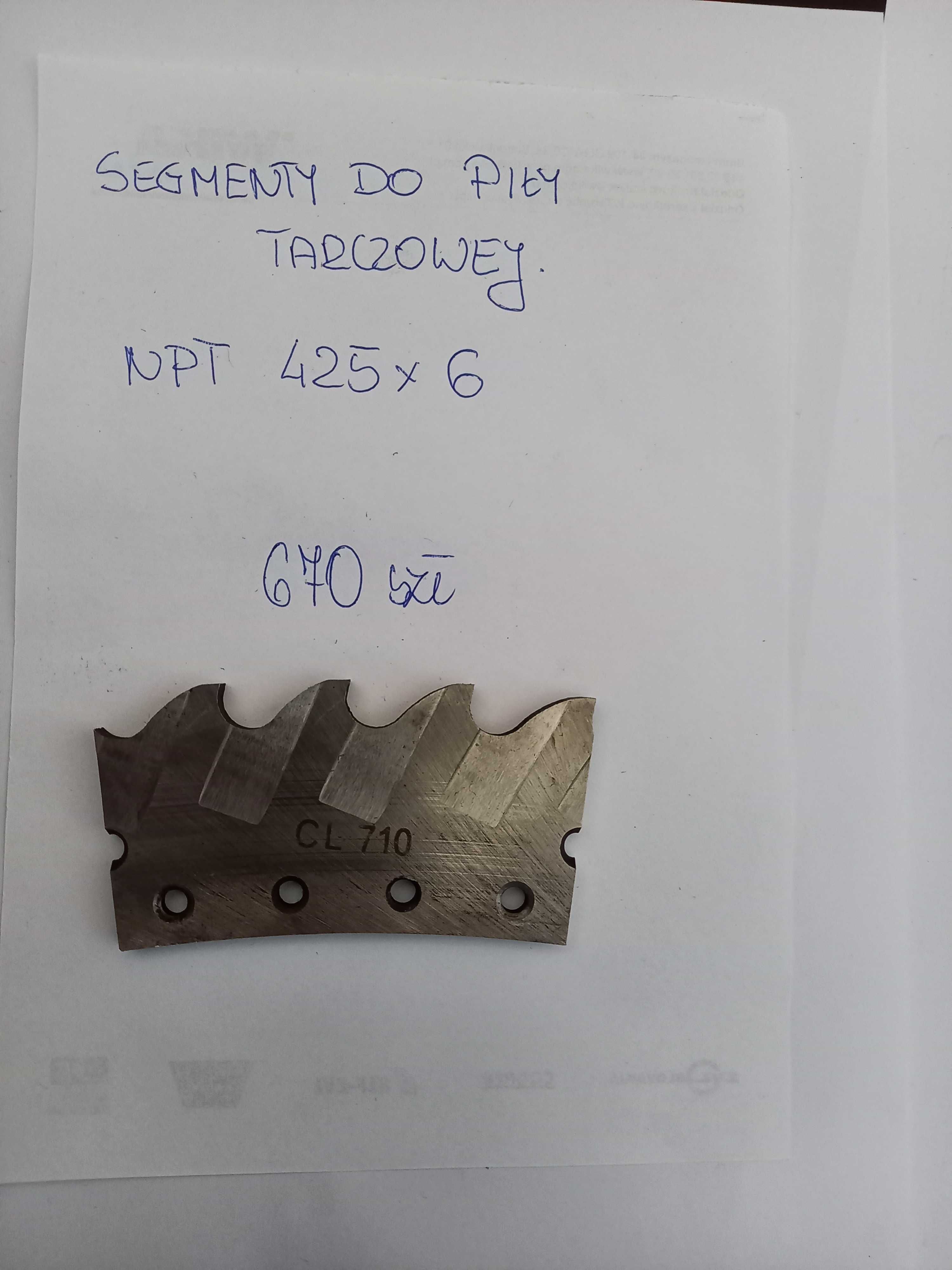 Segment do piły Tarczowej NPT 425X6