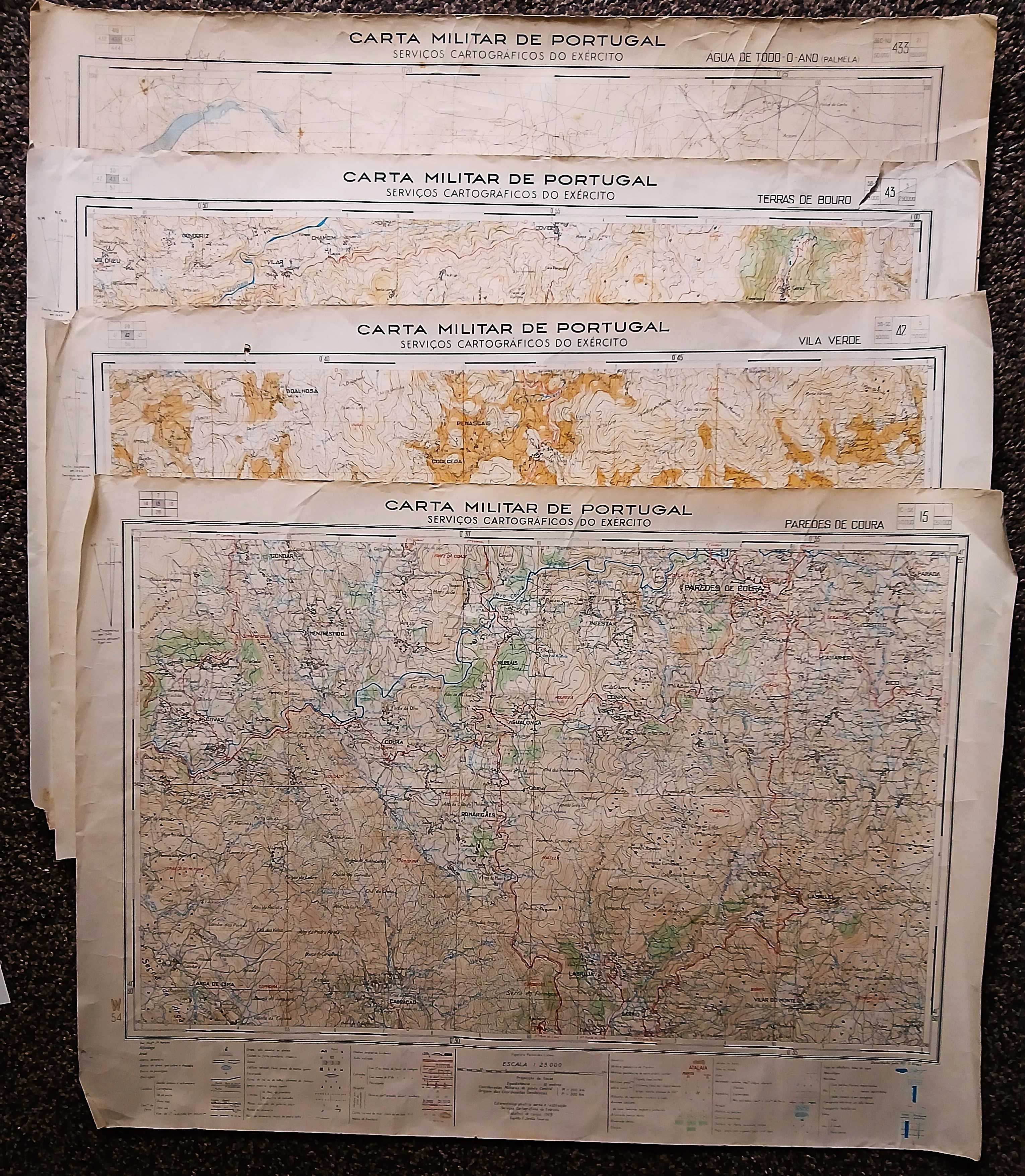 Cartas Militares de Portugal - escala 1: 25 000