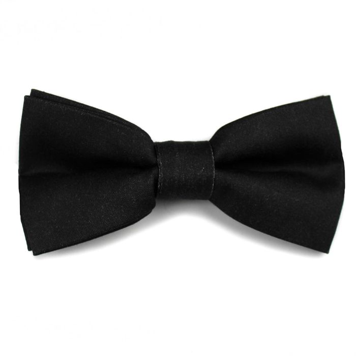 Mucha Dżentelmen - Elegancka Muszka Satynowa Czarna