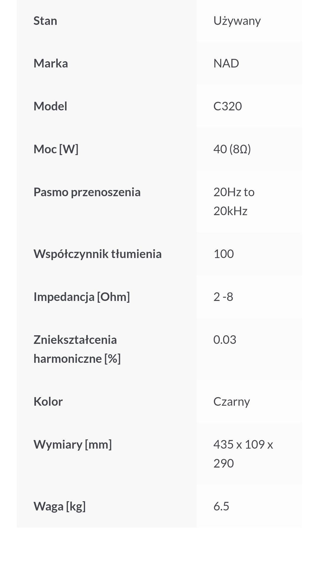wzmacniacz NAD c320