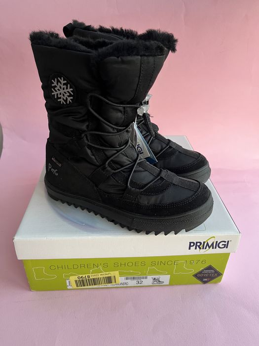 зимові черевики 32р. 20,4см Primigi, водонепроникні термо ботинки gore