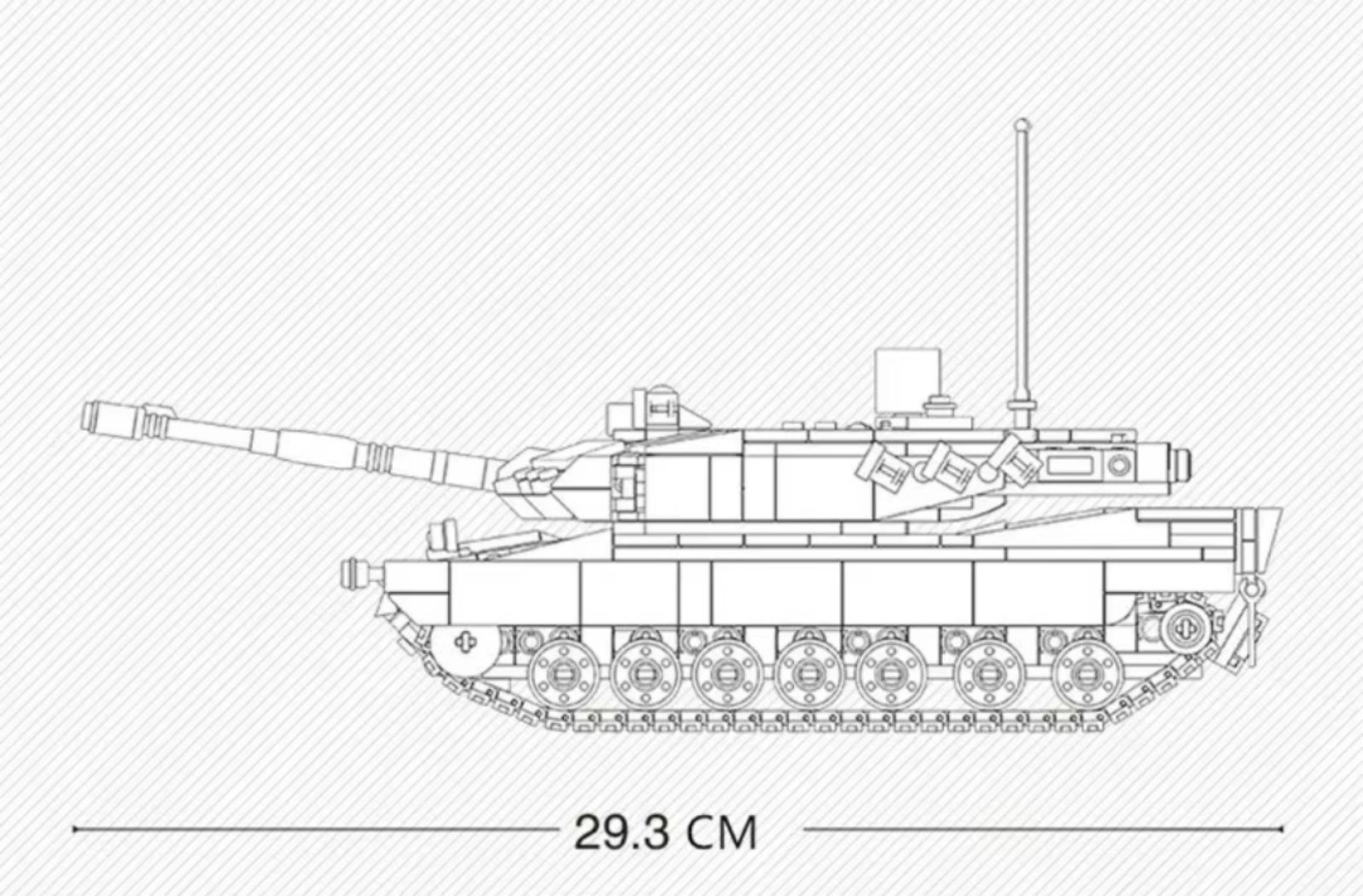Конструктор Леопард  2A5  766 блоков LEGO  2в1