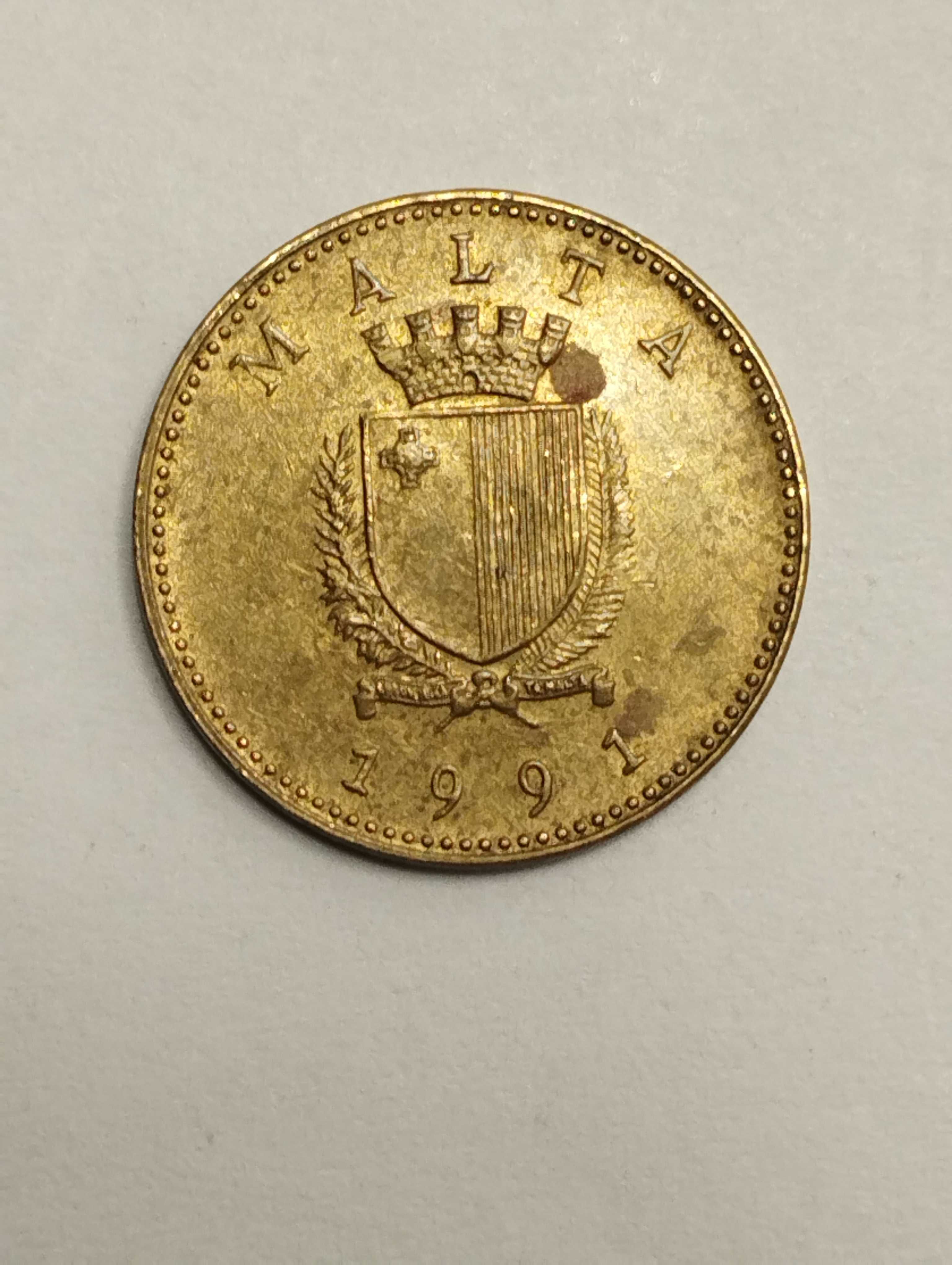 Sprzedam monetę Malta 1 cent 1991r. stan db.