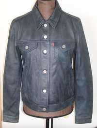 levis levi's kurtka skóra naturalna xs 34 s 36 granatowa jeansowa