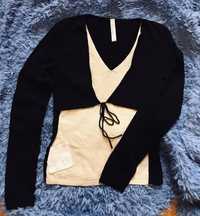 Оригинальный свитер с кармашком.Oui moments.размер 34-36.