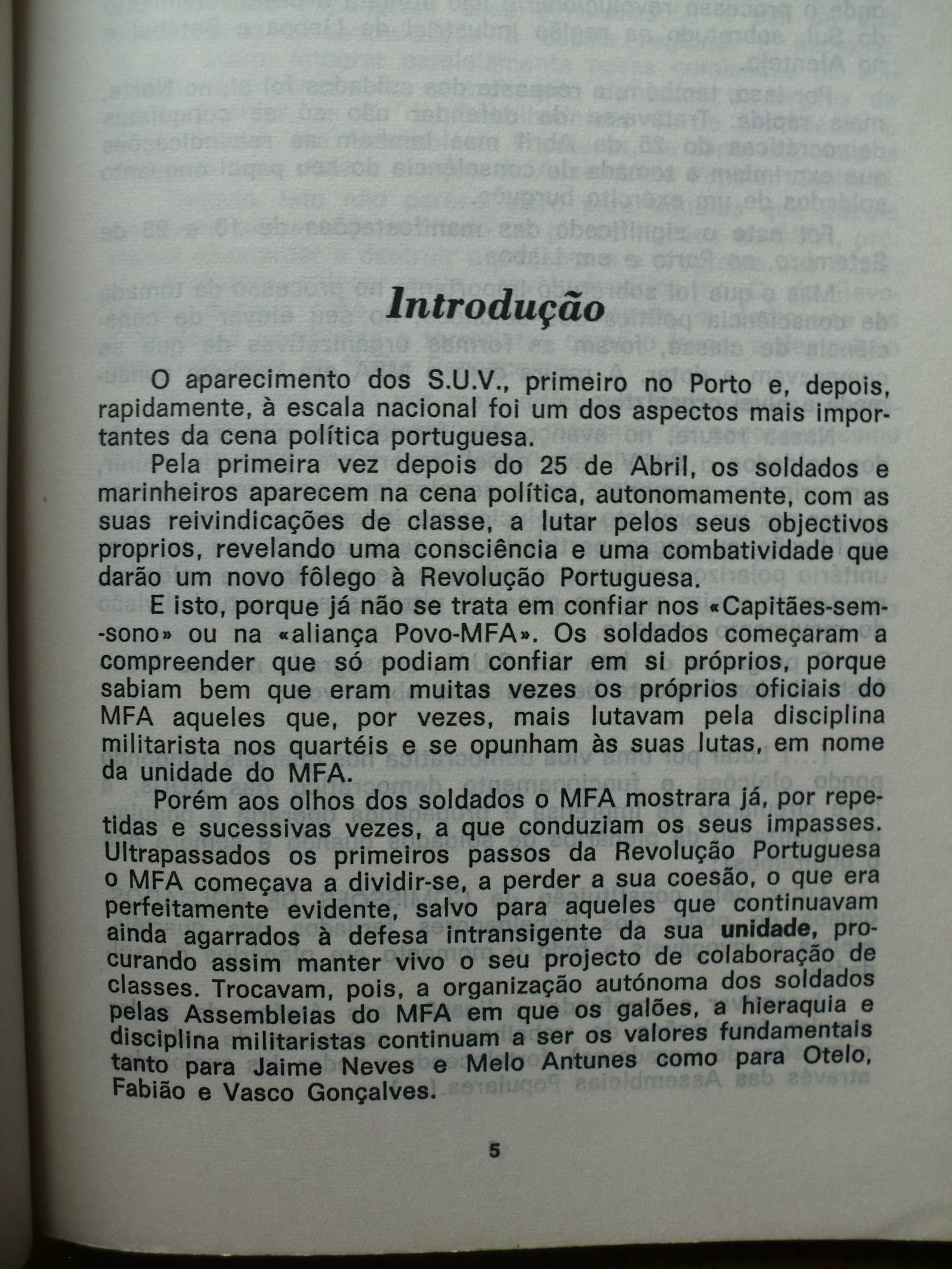 Portugal & PREC - Os SUV em Luta (Manifesto, entrevistas, comunicados)