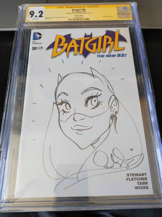 Batgirl #38 autografado com sketch