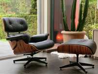 Cadeirão "Eames Lounge" - Pele genuína, Novo - Cadeira Poltrona Chaise