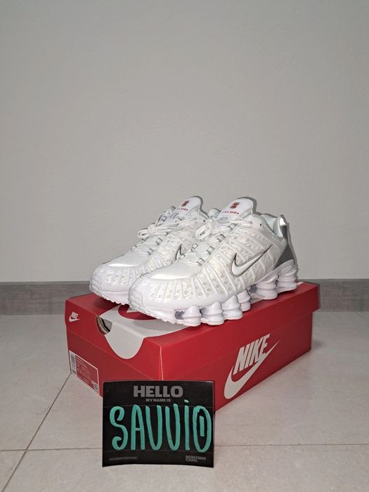 Buty Nike Shox TL White Metallic Silver r.44.5