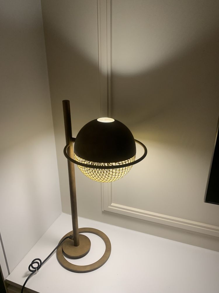 Lampa stojaca stolowa Masiero Iglu TL1 mosiadz brazowa LED