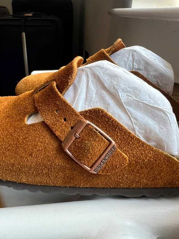 Buty BirkenstockBoston Soft Footbed SuedeMink sportowe rozmiarR.40
