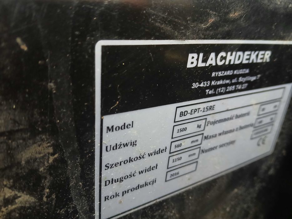 Paleciak elektryczny Blachdeker