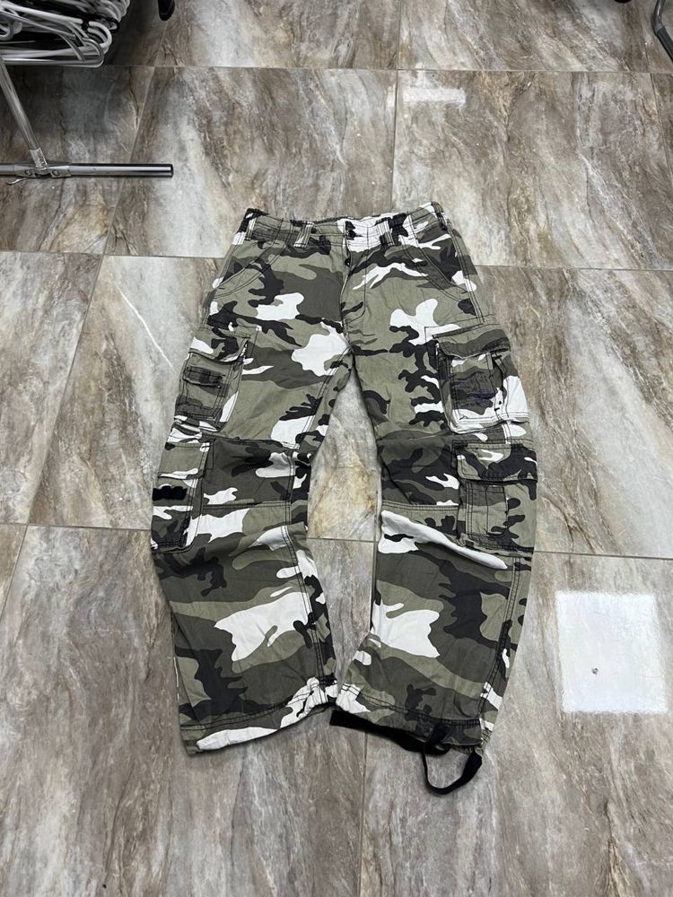 Широкі карго камо штани baggy rap cargo opium y2k широкие штаны реп