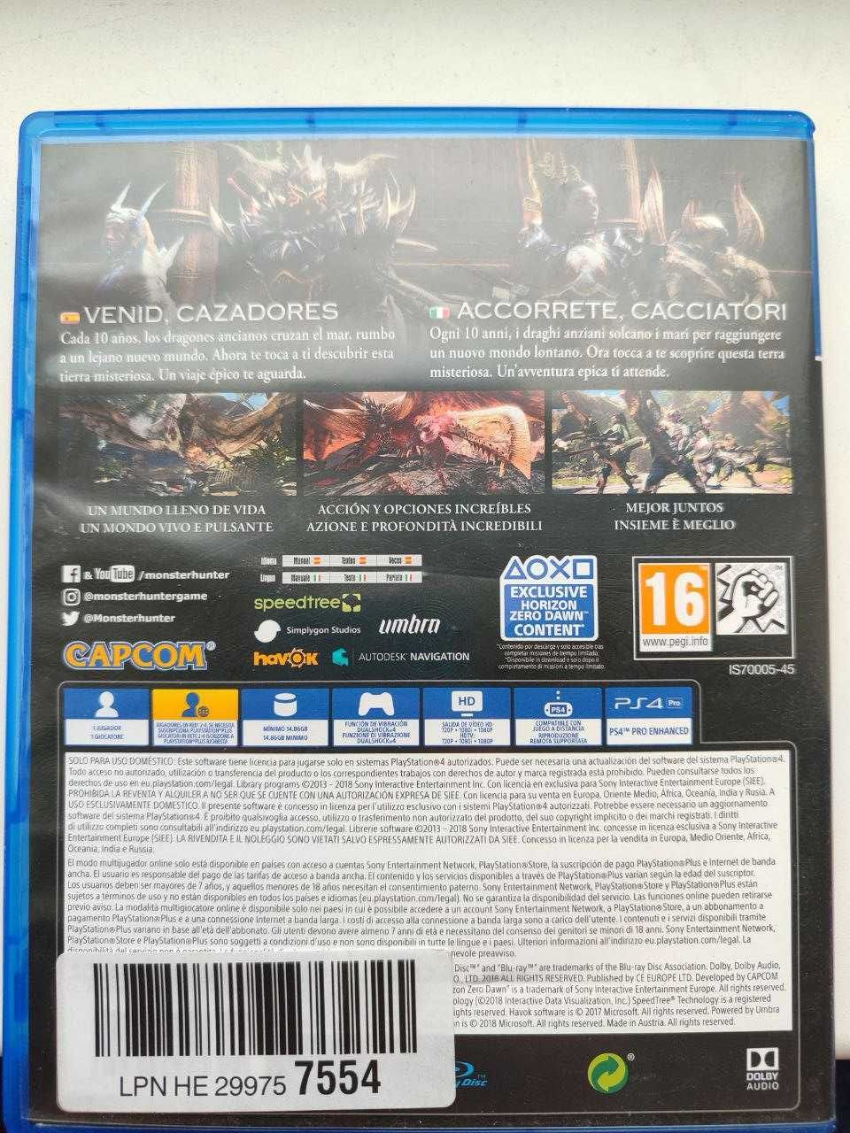 Гра на Playstation 4-5 - Monster Hunter: World