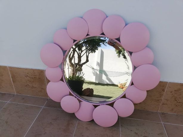 Espelho cor de rosa 82x82