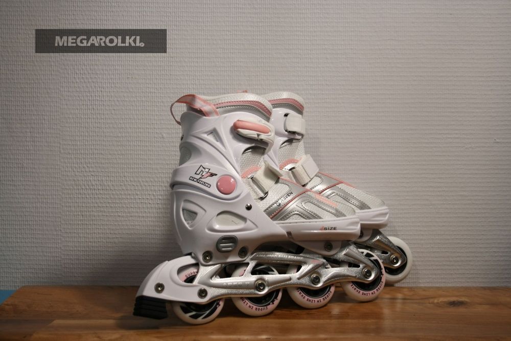 Nowe rolki damskie Raven Pulse White/Pink, rozmiar 37-40