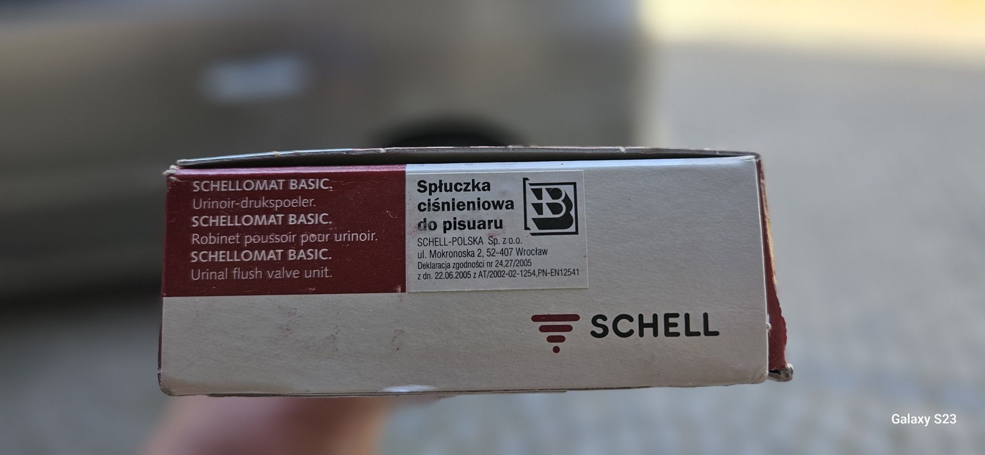 Spłuczka do pisuaru Schell