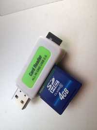 CZYTNIK USB wielu typów KART pamięci: karta MicroSD, SD, SDHC, M2 itp.