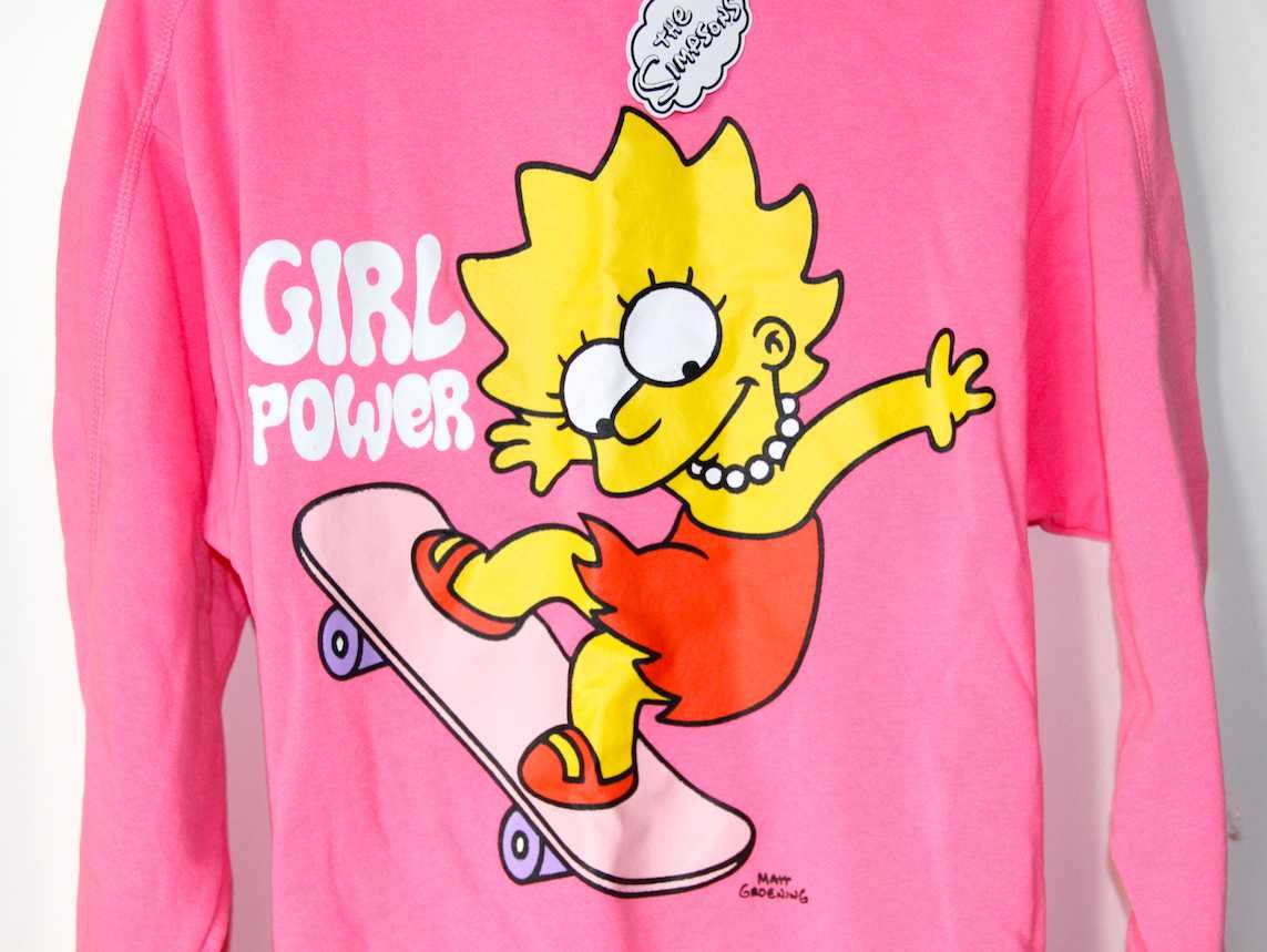 the simpsons simpson simpsonowie bluza bluzka rózowa damska xs 34 36 s