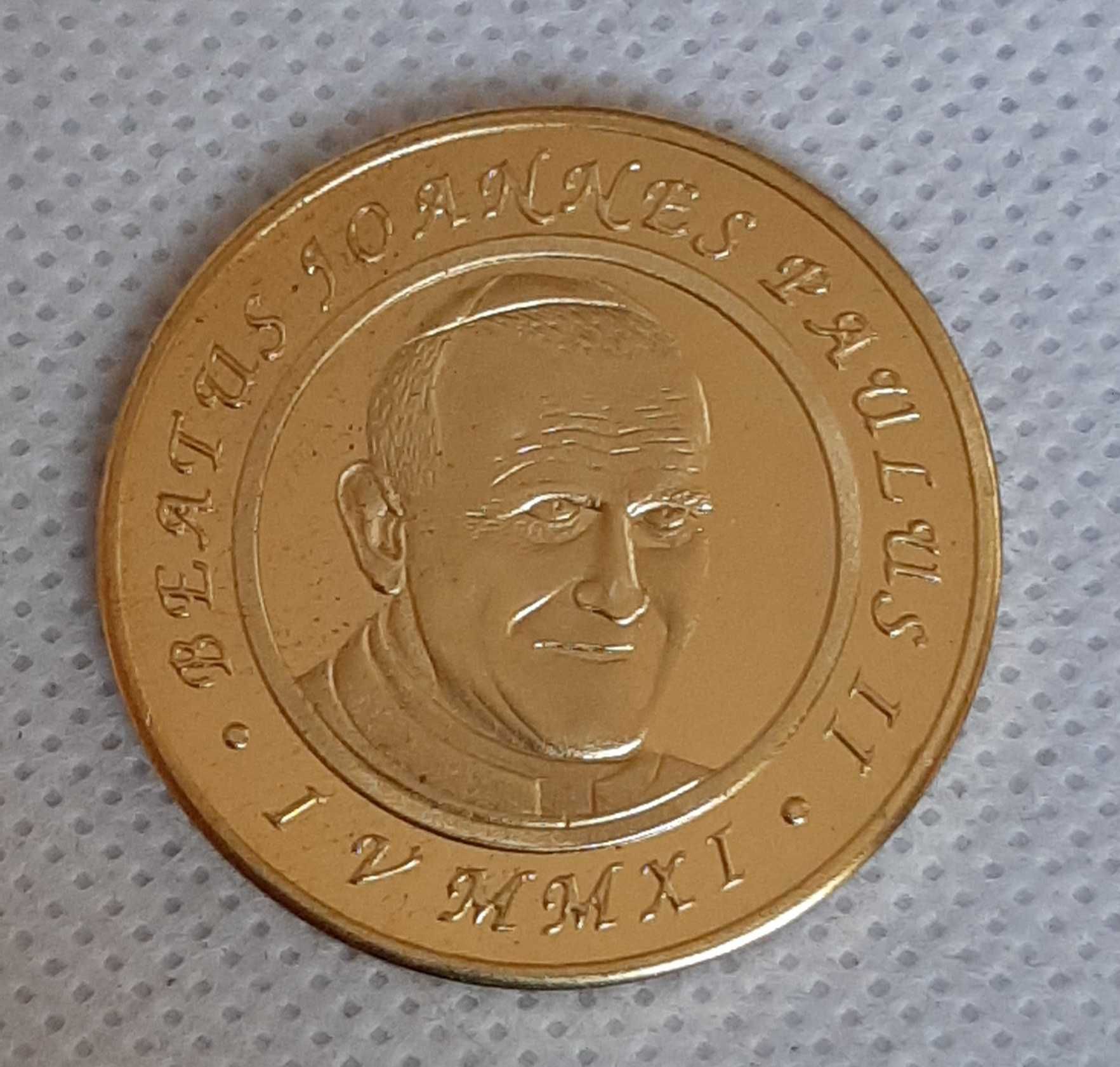 Moneta zastępcza Beatyfikacja JPII 10 Denarius Rzym 2011 r.