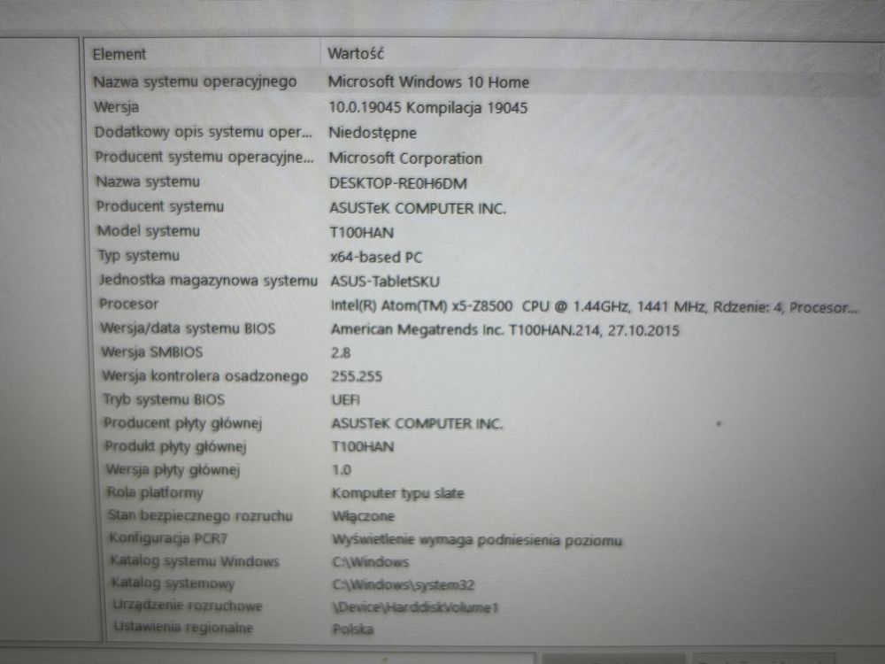 Pc/tablet Asus bdb windows10