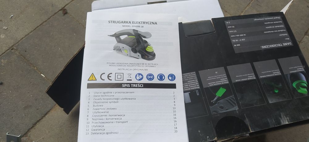 Strugarka elektryczna, komplet, stan bardzo dobry