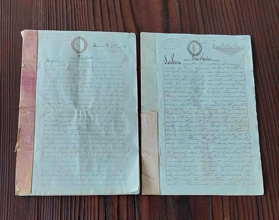 2 Documentos Manuscritos Séc. XIX (Selados Antigos)