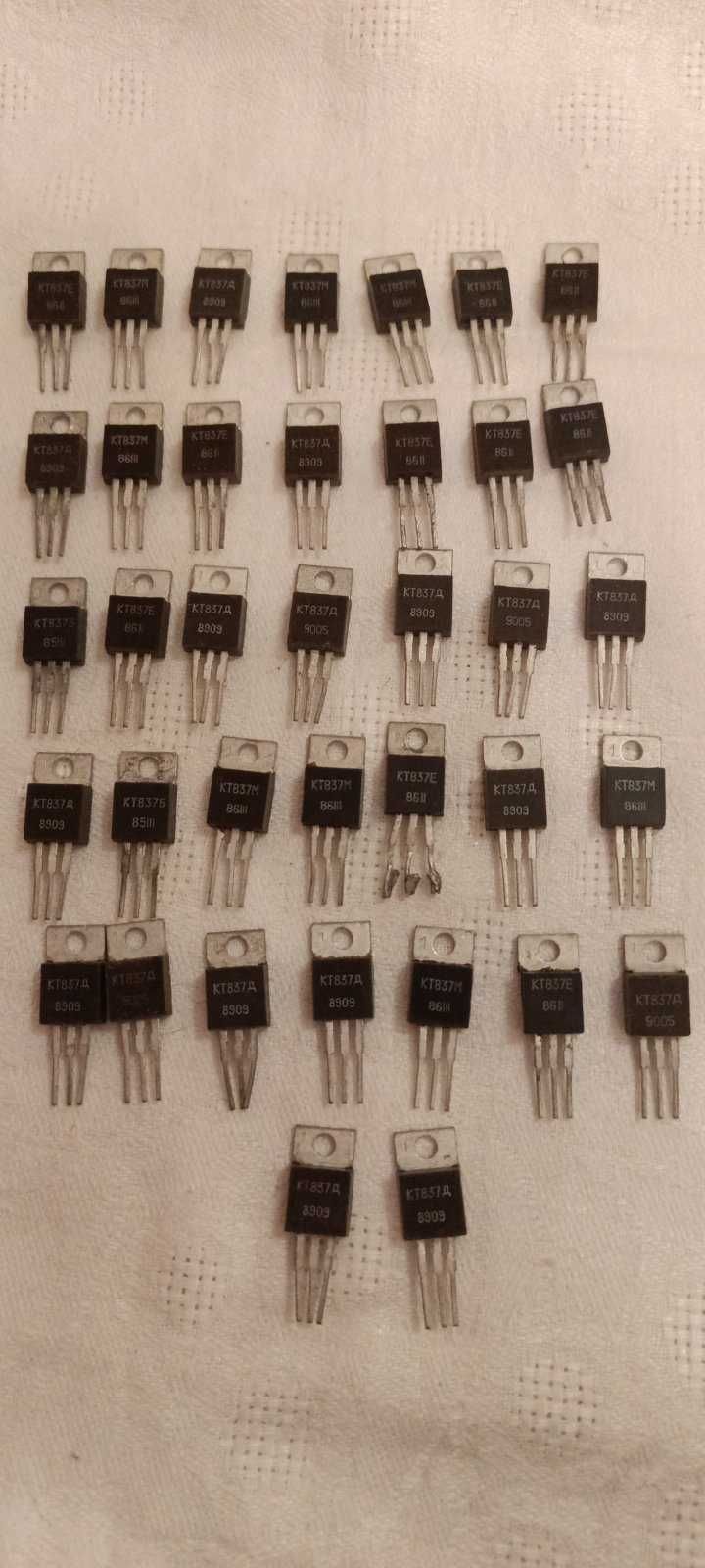 КТ818А, 819А,Б,В,Г, 853А,Б,Г, 863А, 829А,Б, 837Б,Д, 872А, 805АМ, 807Б