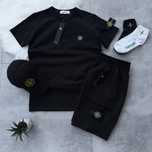 Літній комплект Stone Island футболка шорти кепка
