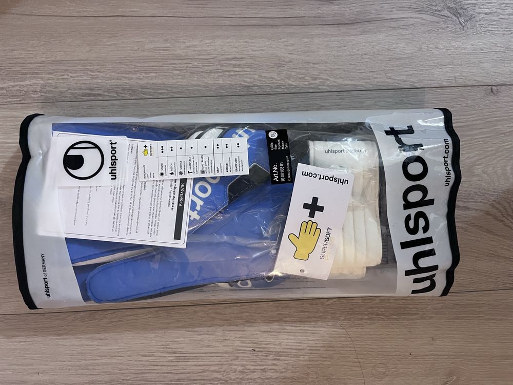 Rekawice bramkarskie Uhlsport r. 10,5 Nowe Eliminator Supersoft