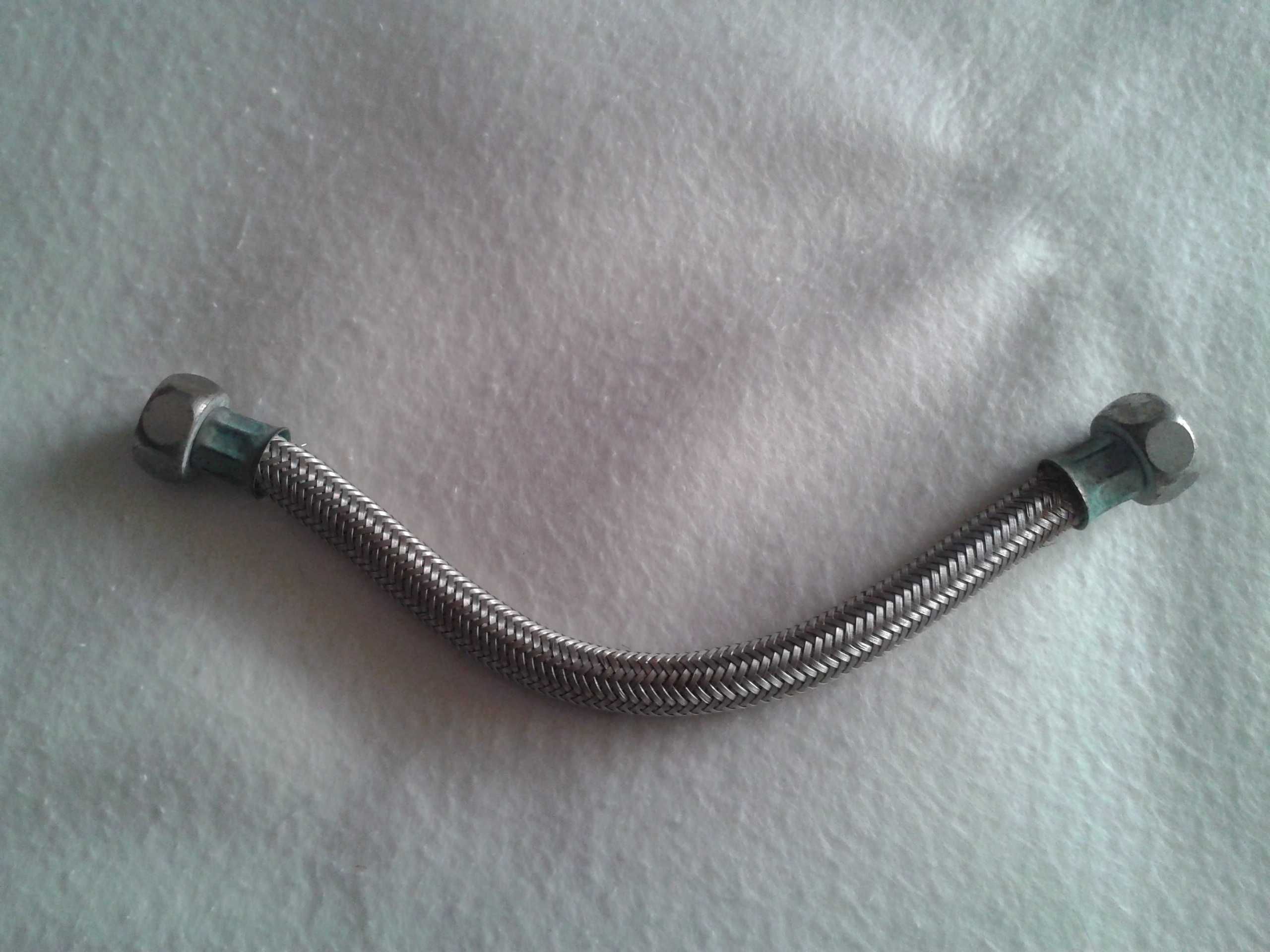 2 BICHAS /tubos de água flexível aço inox comp.26 cms, NOVAS