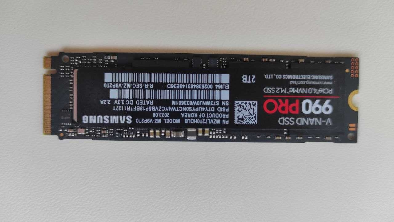SSD диск Samsung 990 Pro 2TB M.2 PCIe 4.0 x4 NVMe 2.0 V-NAND 3bit MLC